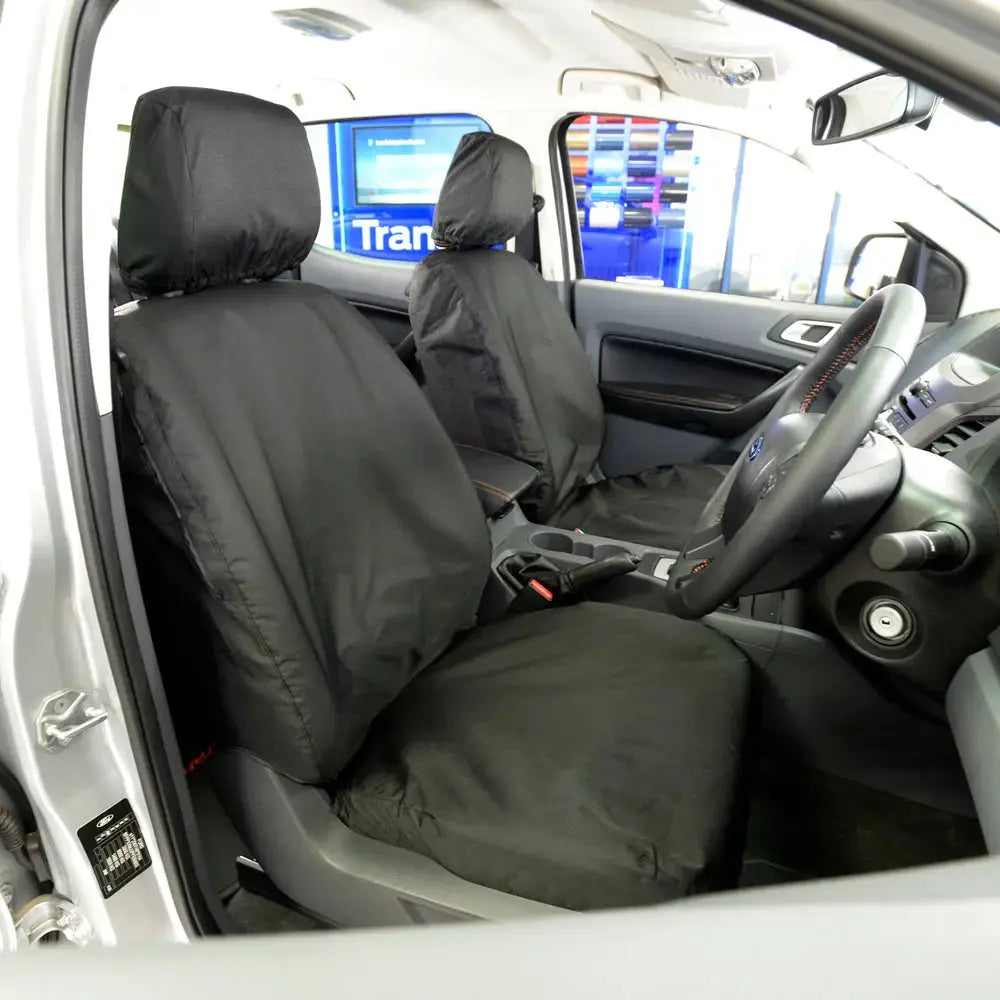 Ford Ranger Tailored PU Seat Covers - Black - UK Custom Covers