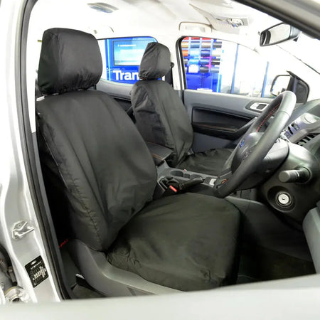 Ford Ranger Tailored PU Seat Covers - Black - UK Custom Covers