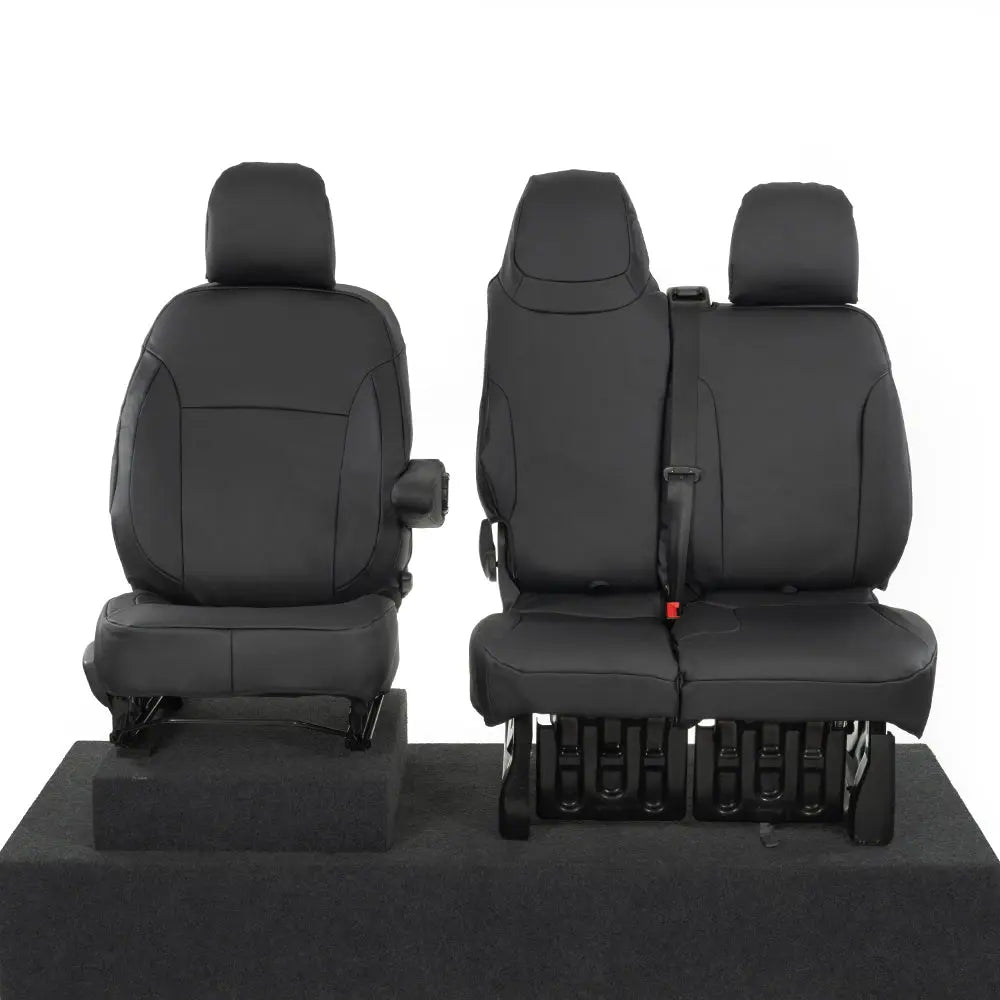 Renault Trafic Tailored Leatherette Seat Covers (2014 Onwards) - Black - UK Custom Covers