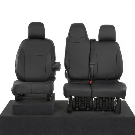 Renault Trafic Tailored Leatherette Seat Covers (2014 Onwards) - Black - UK Custom Covers