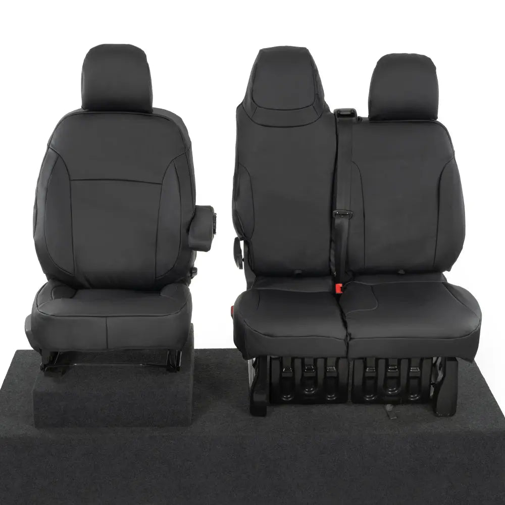 Renault Trafic Tailored Leatherette Seat Covers (2014 Onwards) - Black - UK Custom Covers