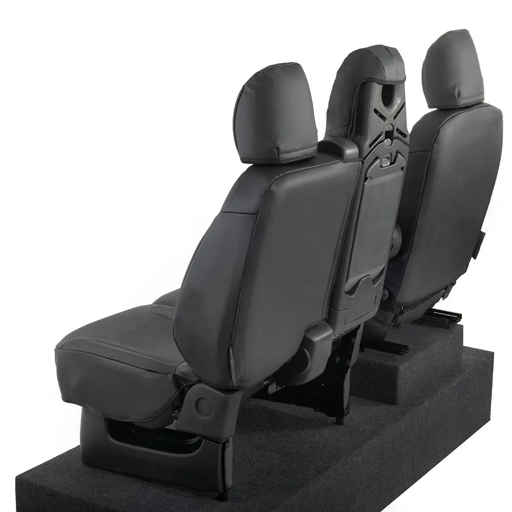 Renault Trafic Tailored Leatherette Seat Covers (2014 Onwards) - Black - UK Custom Covers
