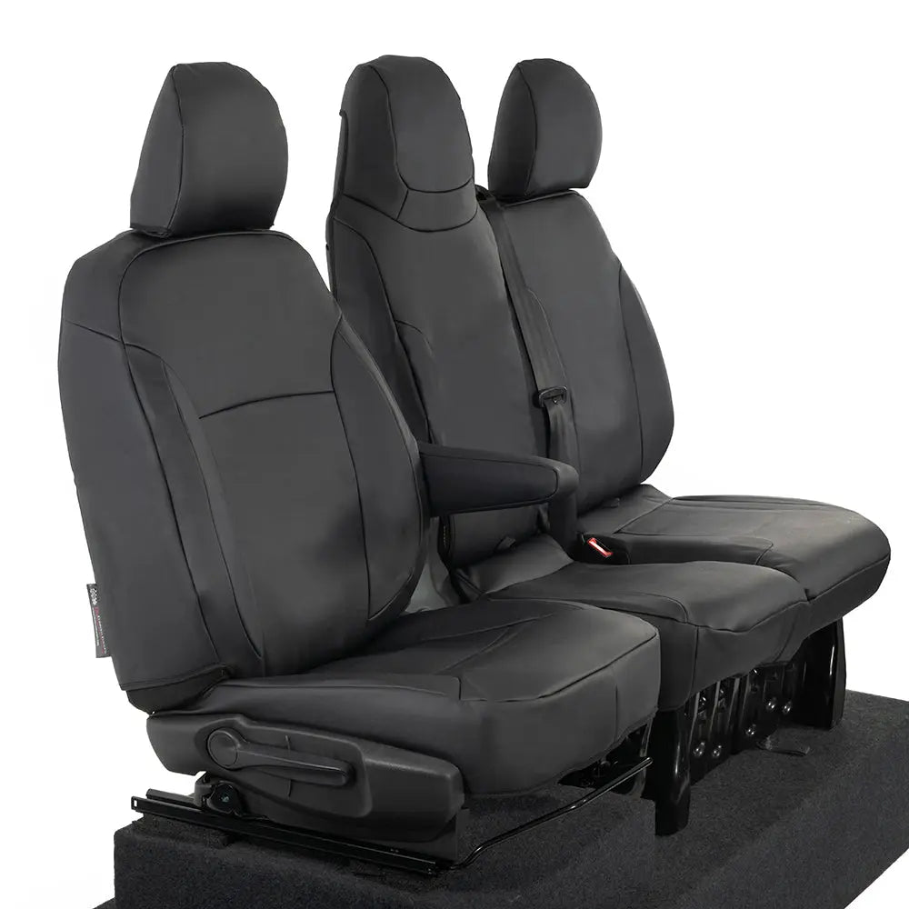 Renault Trafic Tailored Leatherette Seat Covers (2014 Onwards) - Black - UK Custom Covers