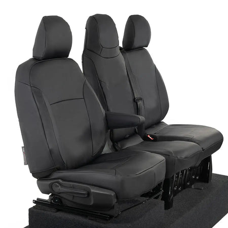 Renault Trafic Tailored Leatherette Seat Covers (2014 Onwards) - Black - UK Custom Covers