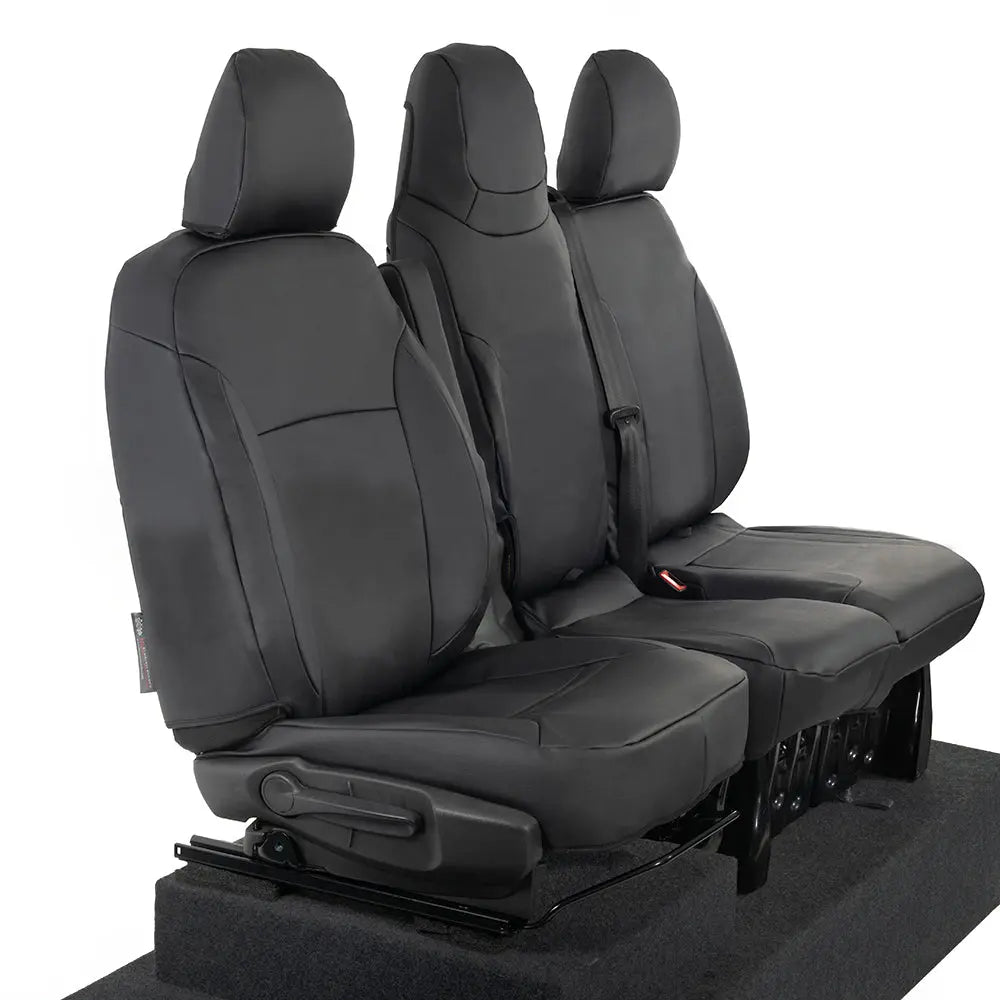 Renault Trafic Tailored Leatherette Seat Covers (2014 Onwards) - Black - UK Custom Covers