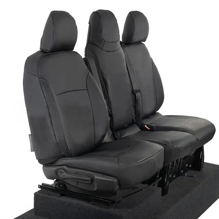 Renault Trafic Tailored Leatherette Seat Covers (2014 Onwards) - Black - UK Custom Covers