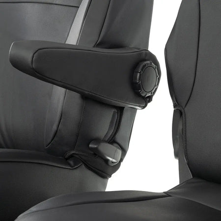 Renault Trafic Tailored Leatherette Seat Covers (2014 Onwards) - Black - UK Custom Covers