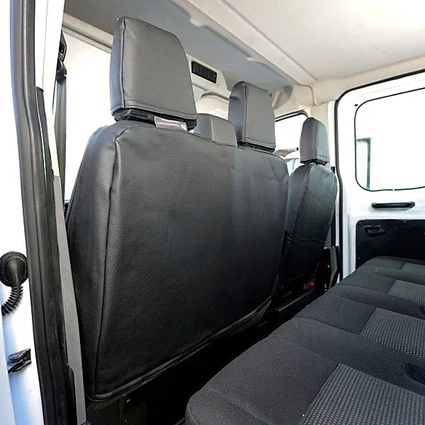 Ford Transit Van Tailored Leatherette Seat Covers - Black - UK Custom Covers