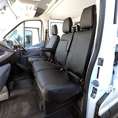 Ford Transit Van Tailored Leatherette Seat Covers - Black - UK Custom Covers