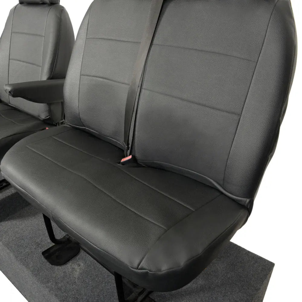 Ford Transit Van Tailored Leatherette Seat Covers - Black - UK Custom Covers