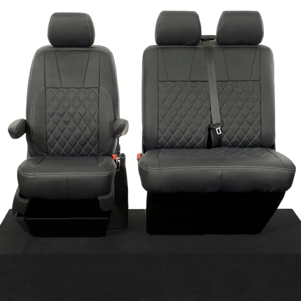 VW T5 / T5.1 Transporter Tailored Leatherette Seat Covers (2003-2015) - UK Custom Covers