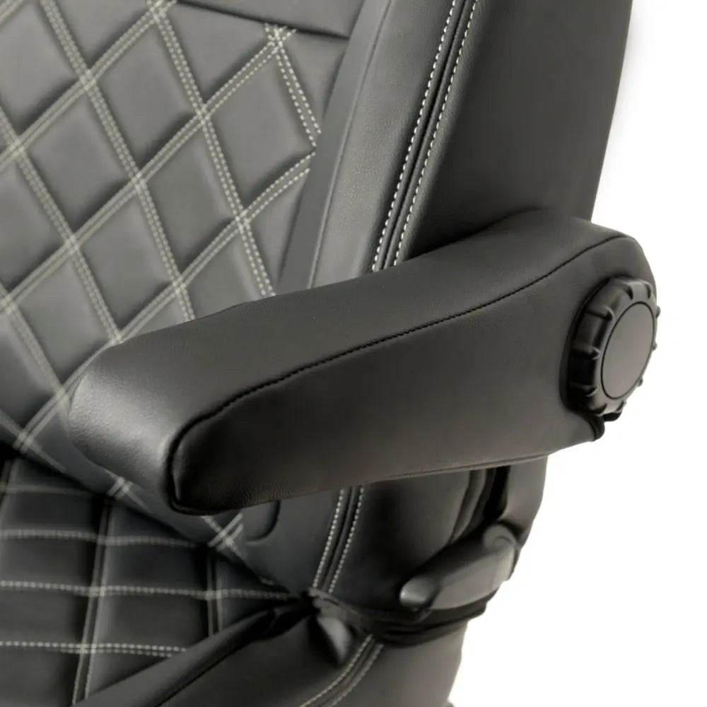 Renault Trafic Tailored Leatherette Seat Covers (2014 Onwards) - Black - UK Custom Covers