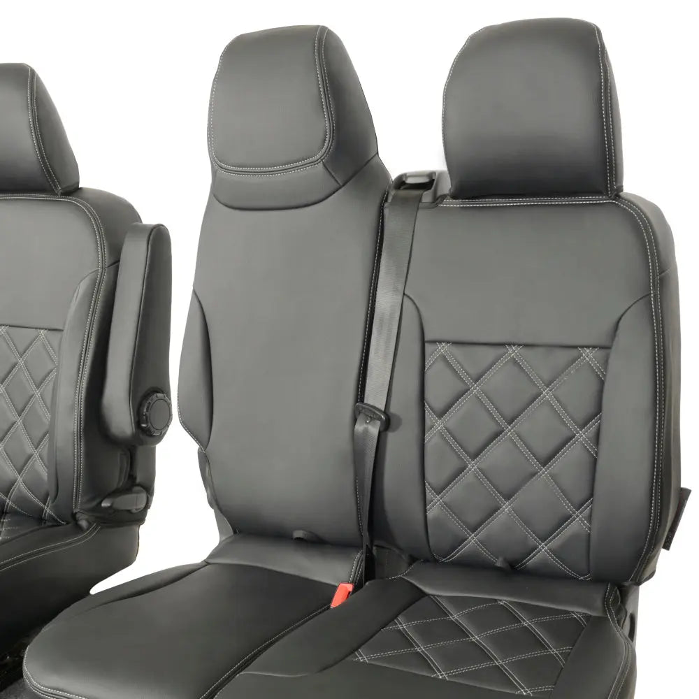 Fiat Talento Tailored Leatherette Seat Covers (2016 Onwards) - Black - UK Custom Covers