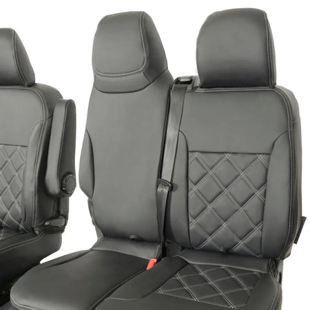 Fiat Talento Tailored Leatherette Seat Covers (2016 Onwards) - Black - UK Custom Covers