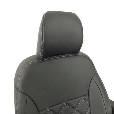 Renault Trafic Tailored Leatherette Seat Covers (2014 Onwards) - Black - UK Custom Covers