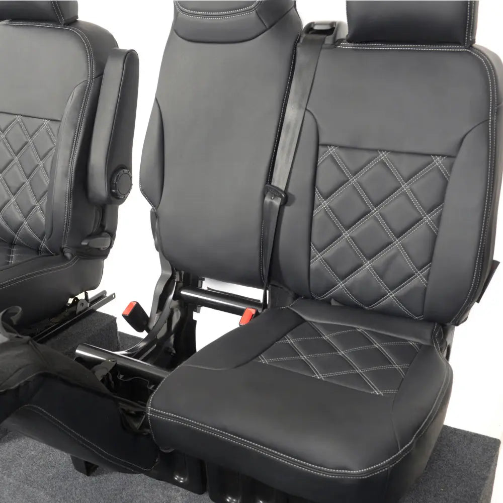 Fiat Talento Tailored Leatherette Seat Covers (2016 Onwards) - Black - UK Custom Covers