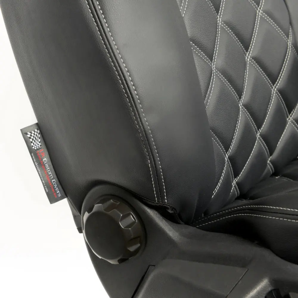 Ford Transit Van Tailored Leatherette Seat Covers - Black - UK Custom Covers