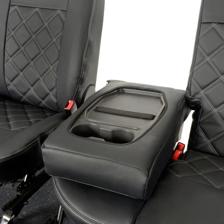 Ford Transit Connect Tailored Leatherette Seat Covers (2014 onwards) - Black - UK Custom Covers