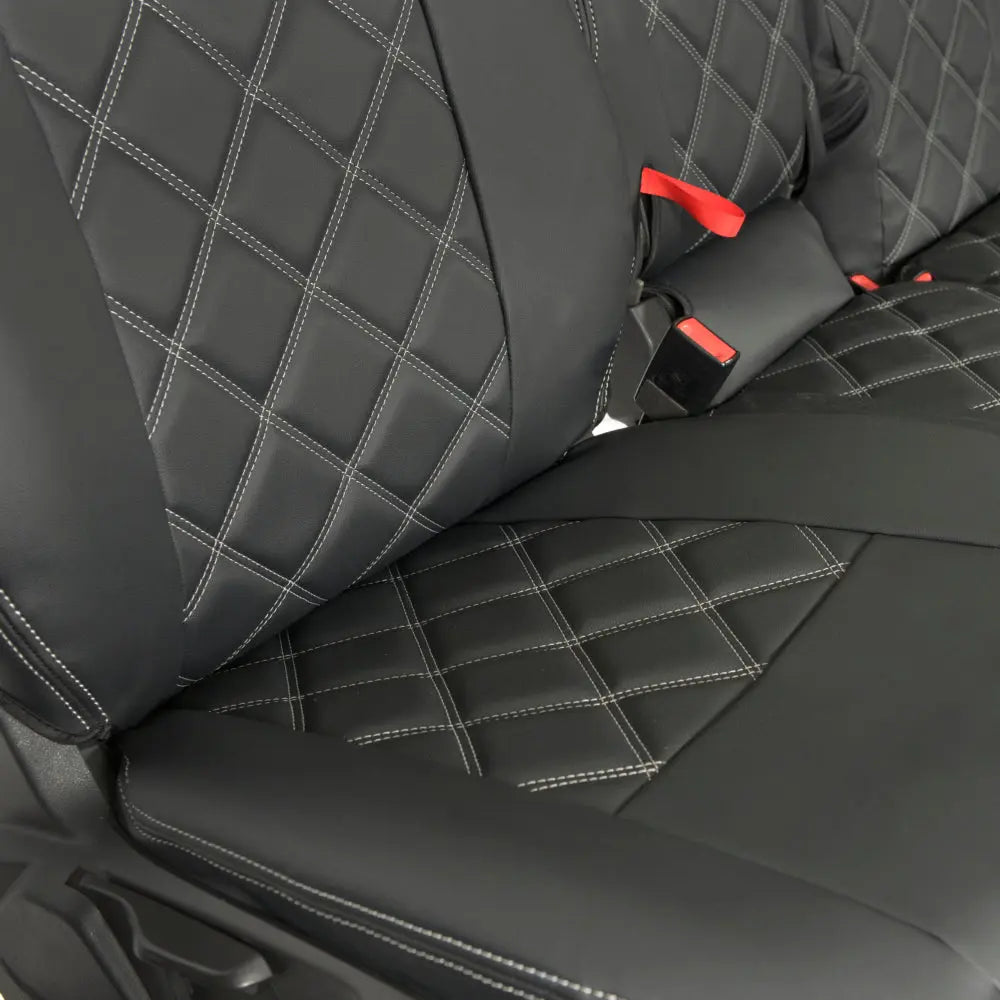 Ford Transit Connect Tailored Leatherette Seat Covers (2014 onwards) - Black - UK Custom Covers