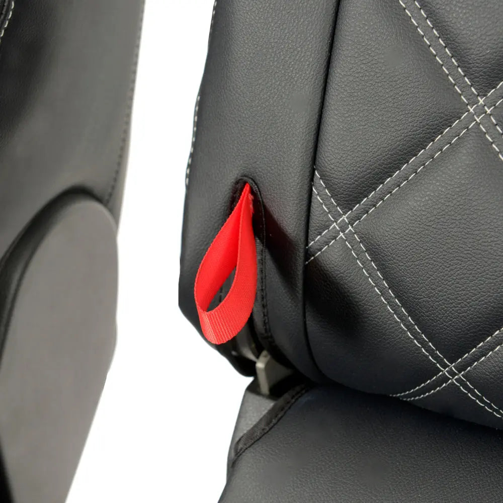 Ford Transit Connect Tailored Leatherette Seat Covers (2014 onwards) - Black - UK Custom Covers