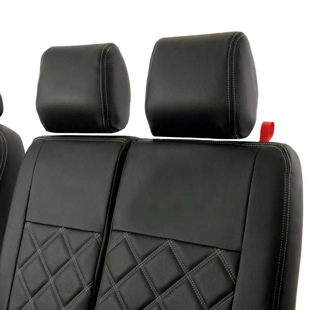 Ford Transit Connect Tailored Leatherette Seat Covers (2014 onwards) - Black - UK Custom Covers