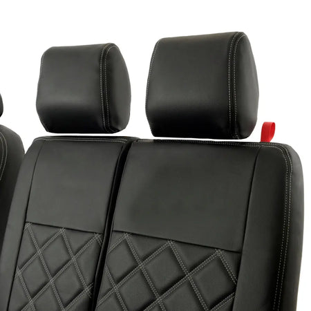Ford Transit Connect Tailored Leatherette Seat Covers (2014 onwards) - Black - UK Custom Covers
