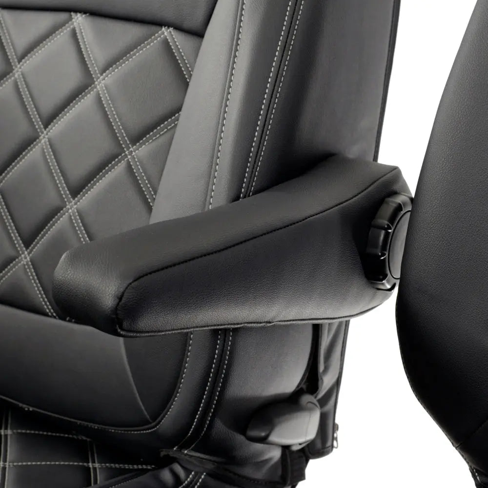 Fiat Talento Tailored Leatherette Seat Covers (2016 Onwards) - Black - UK Custom Covers