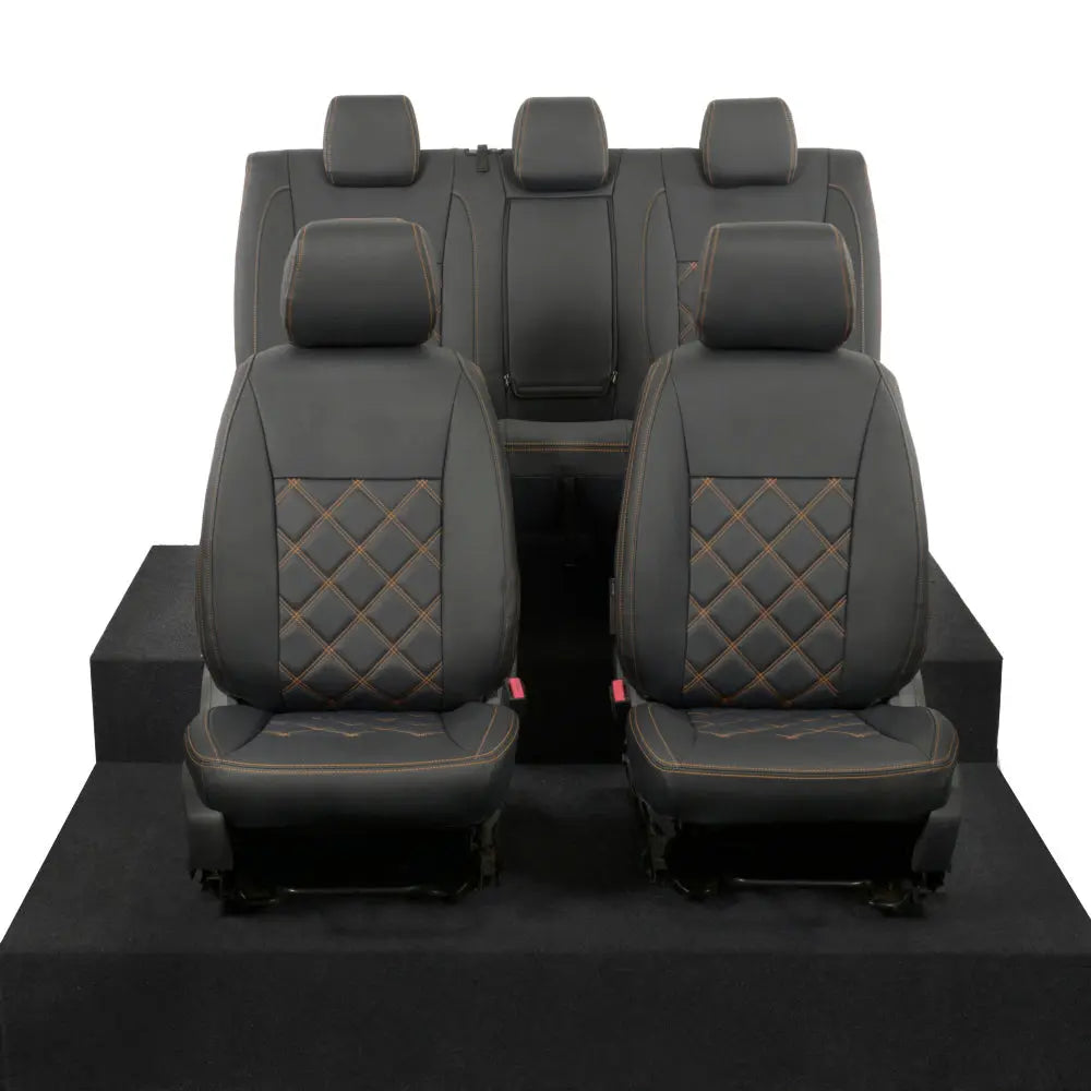 Ford Ranger Tailored Leatherette Seat Covers - Black - UK Custom Covers