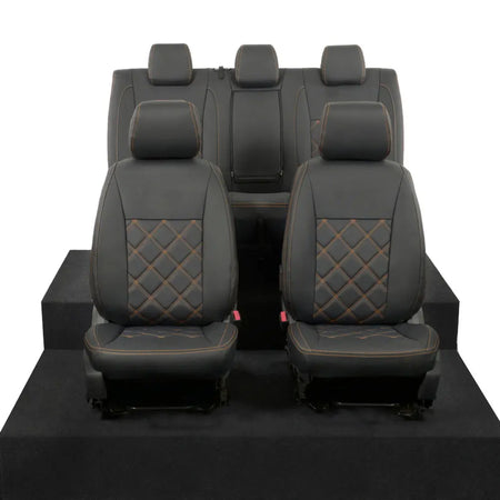 Ford Ranger Tailored Leatherette Seat Covers - Black - UK Custom Covers