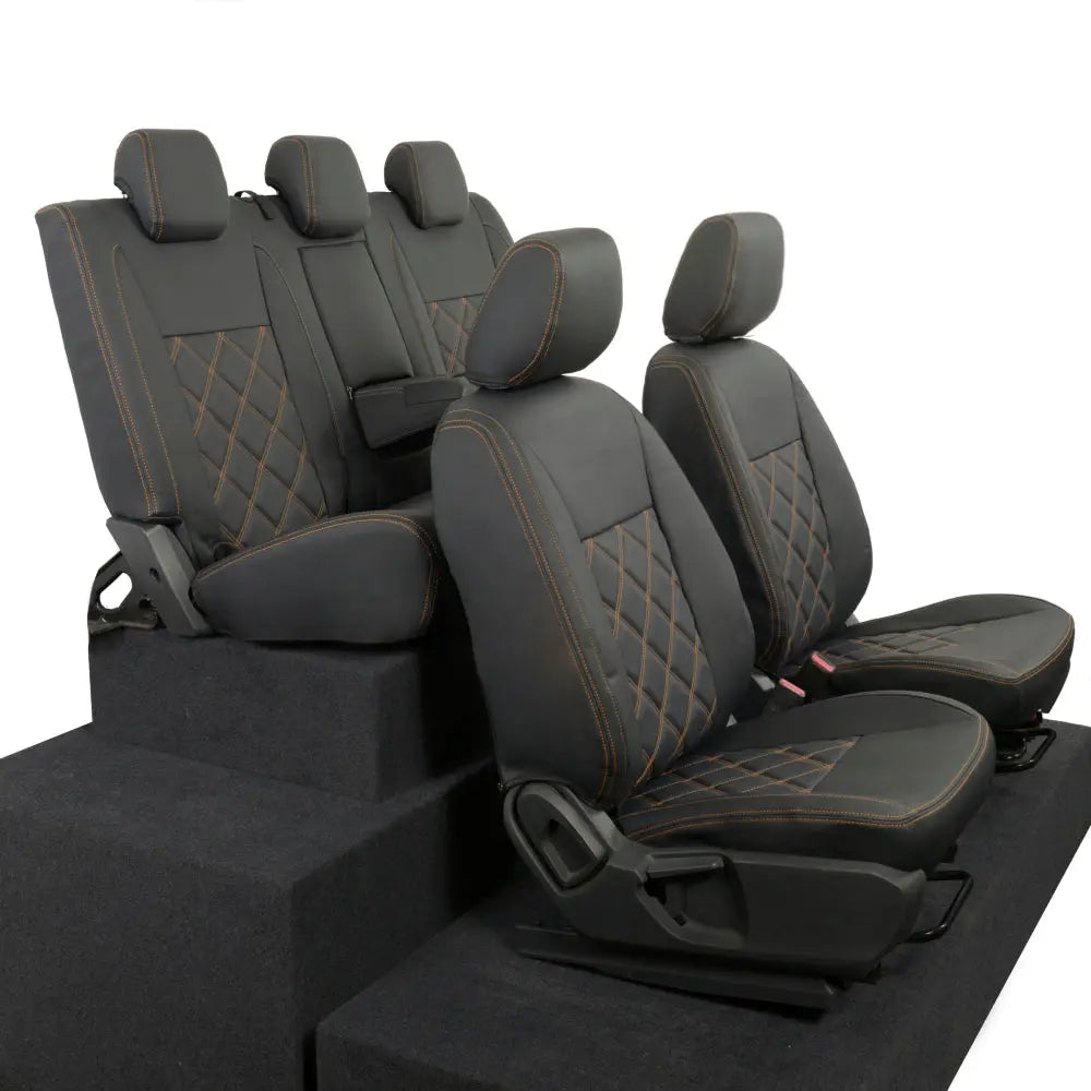 Ford Ranger Tailored Leatherette Seat Covers - Black - UK Custom Covers