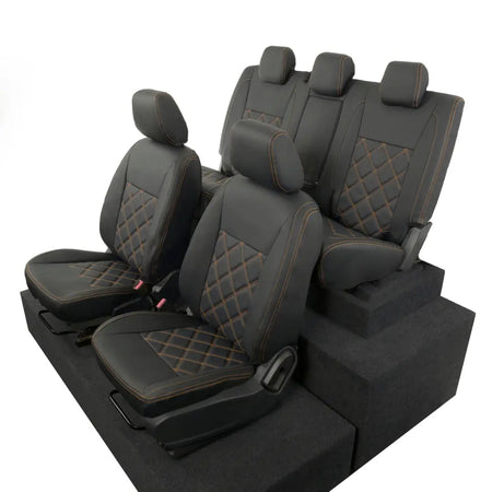 Ford Ranger Tailored Leatherette Seat Covers - Black - UK Custom Covers