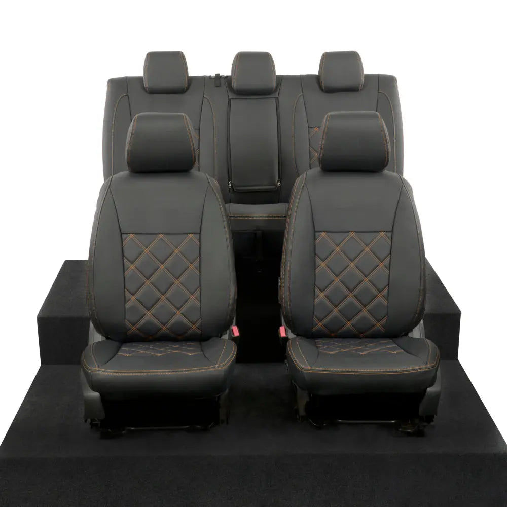 Ford Ranger Tailored Leatherette Seat Covers - Black - UK Custom Covers