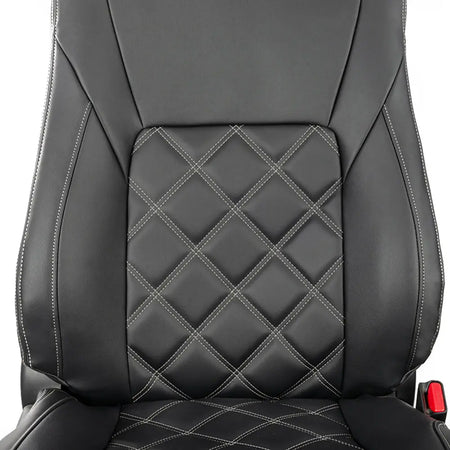 Toyota Hilux Tailored Leatherette Seat Covers (2016 Onwards) - Black - UK Custom Covers