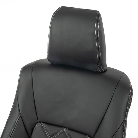 Toyota Hilux Tailored Leatherette Seat Covers (2016 Onwards) - Black - UK Custom Covers