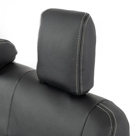 Toyota Hilux Tailored Leatherette Seat Covers (2016 Onwards) - Black - UK Custom Covers