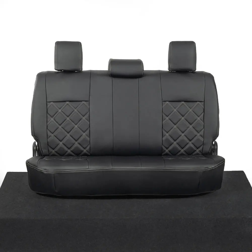 Toyota Hilux Tailored Leatherette Seat Covers (2016 Onwards) - Black - UK Custom Covers