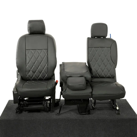Toyota Proace City Tailored Leatherette Seat Covers (2018 Onwards) - Black - UK Custom Covers