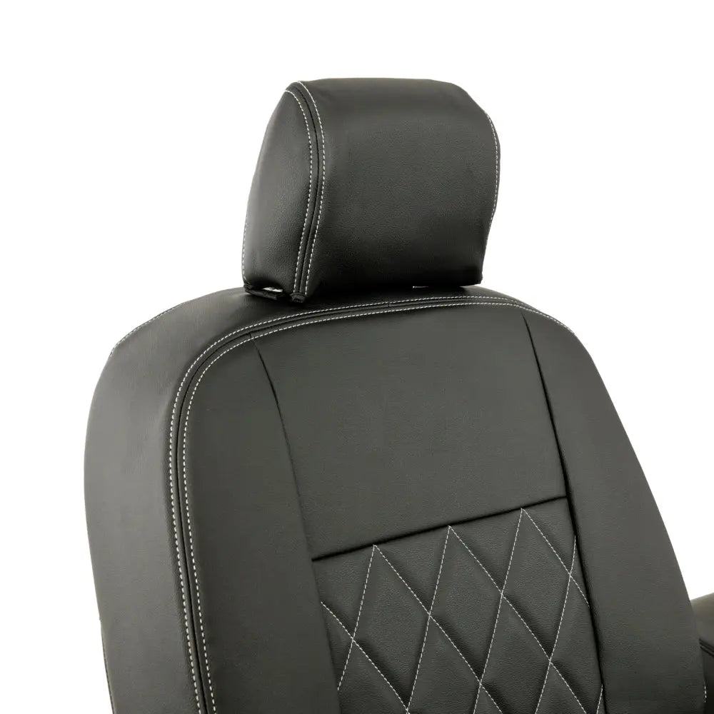 Toyota Proace City Tailored Leatherette Seat Covers (2018 Onwards) - Black - UK Custom Covers