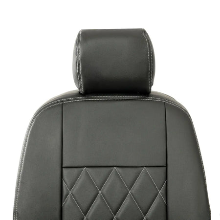 Toyota Proace City Tailored Leatherette Seat Covers (2018 Onwards) - Black - UK Custom Covers