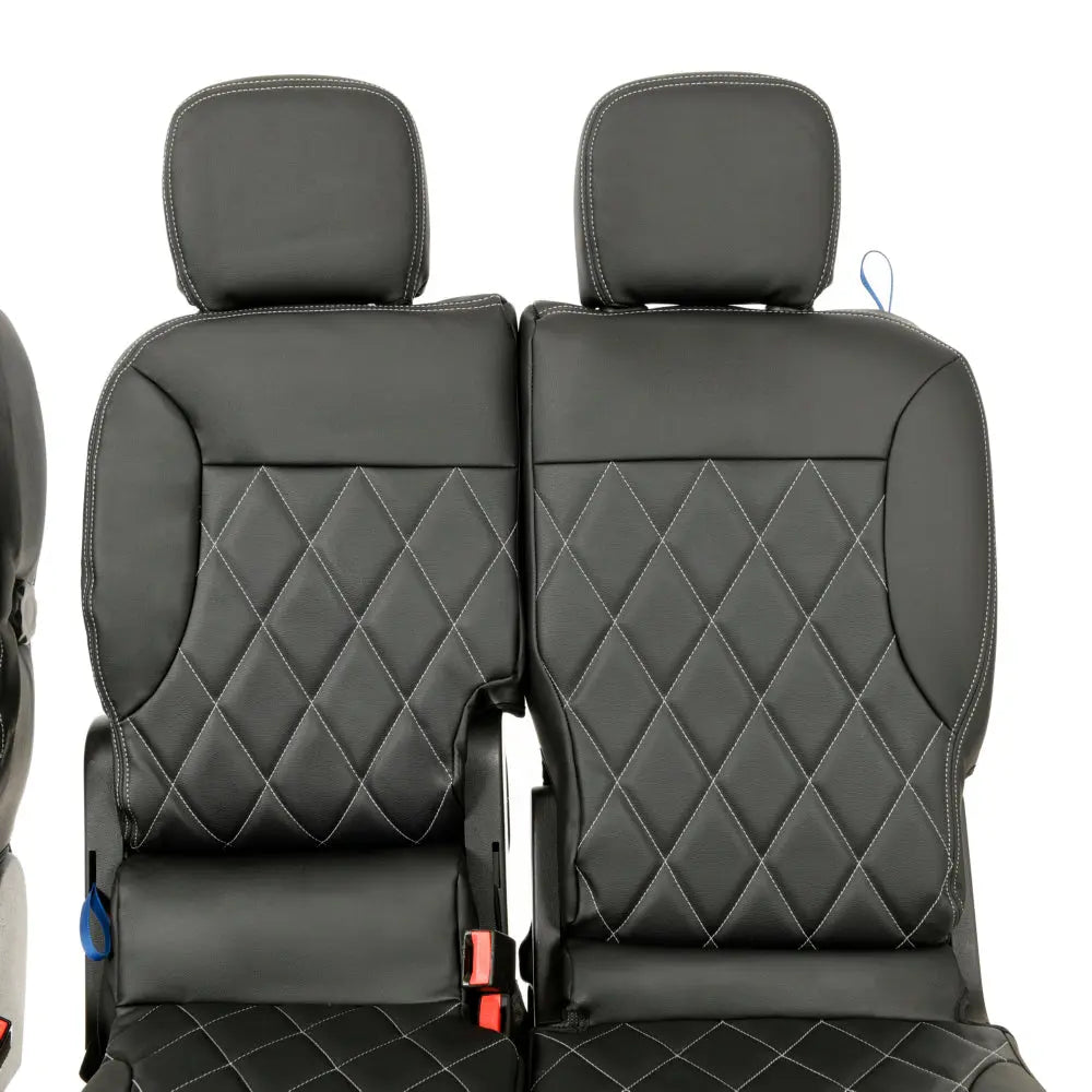 Toyota Proace City Tailored Leatherette Seat Covers (2018 Onwards) - Black - UK Custom Covers