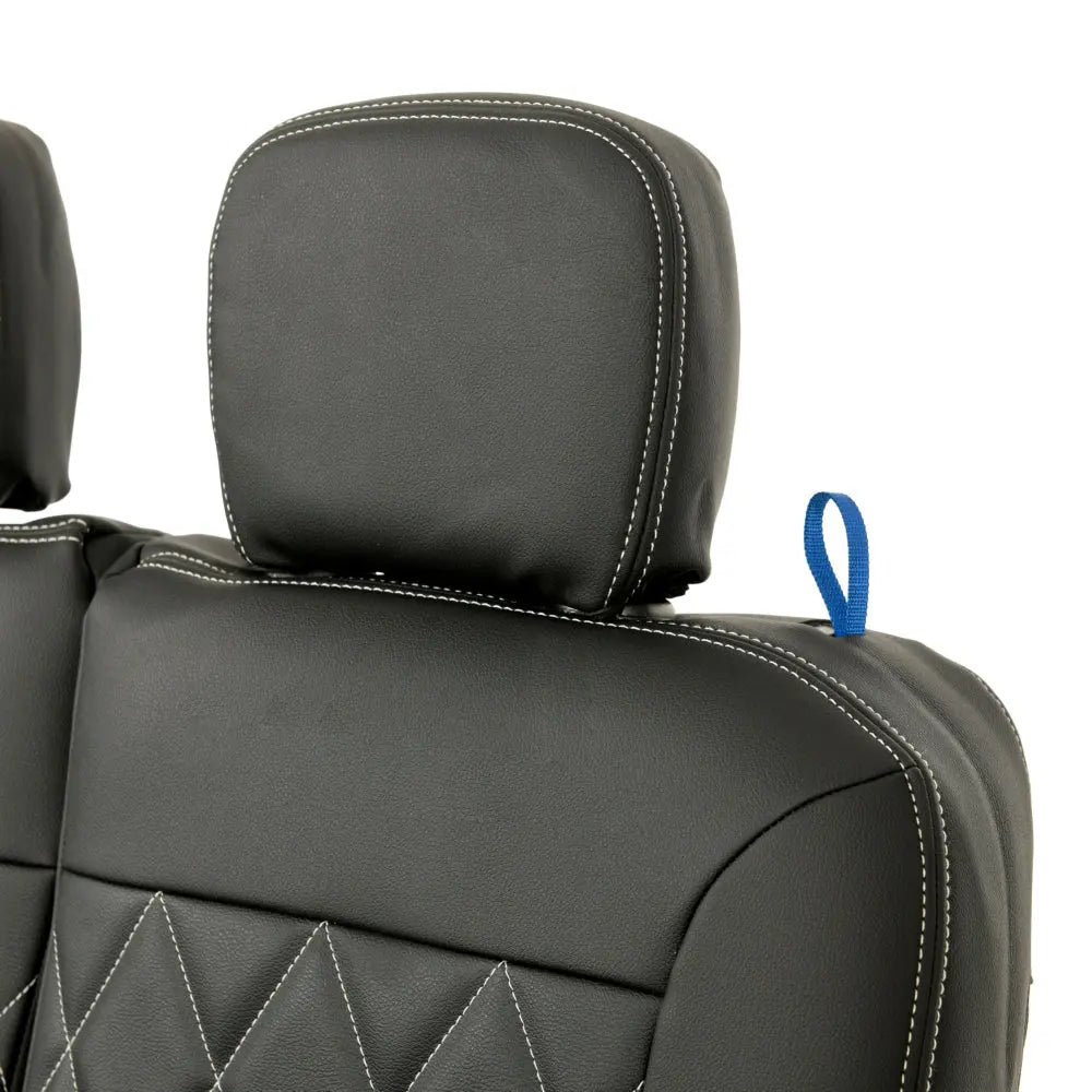 Toyota Proace City Tailored Leatherette Seat Covers (2018 Onwards) - Black - UK Custom Covers