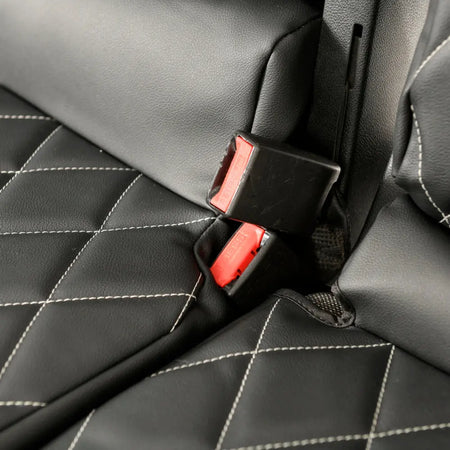 Toyota Proace City Tailored Leatherette Seat Covers (2018 Onwards) - Black - UK Custom Covers
