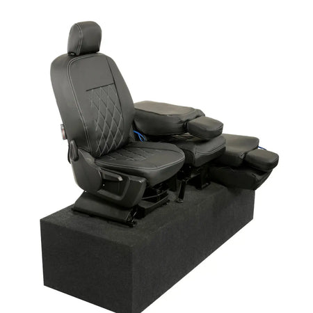 Toyota Proace City Tailored Leatherette Seat Covers (2018 Onwards) - Black - UK Custom Covers