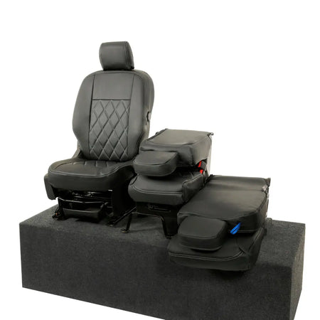 Toyota Proace City Tailored Leatherette Seat Covers (2018 Onwards) - Black - UK Custom Covers