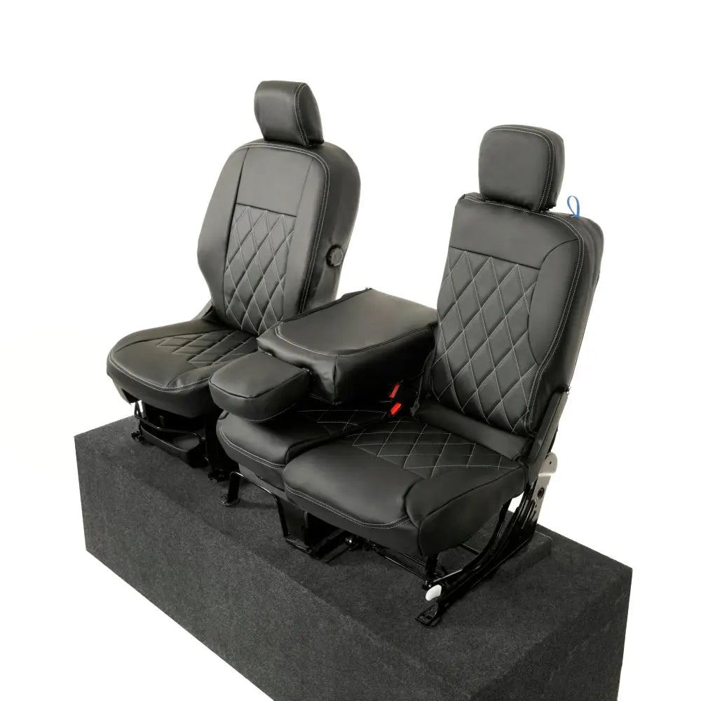 Toyota Proace City Tailored Leatherette Seat Covers (2018 Onwards) - Black - UK Custom Covers