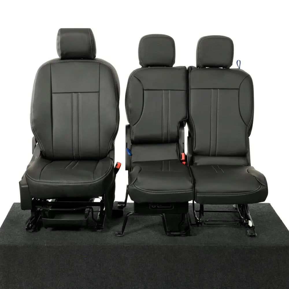 Toyota Proace City Tailored Leatherette Seat Covers (2018 Onwards) - Black - UK Custom Covers