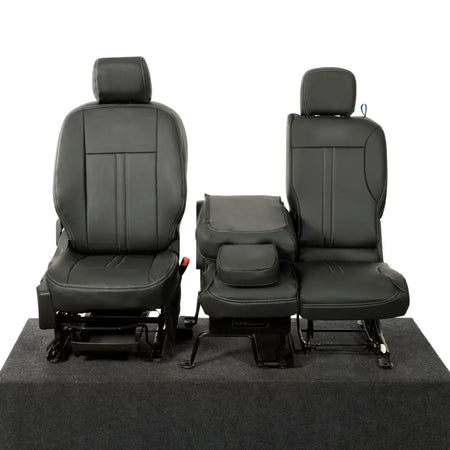Toyota Proace City Tailored Leatherette Seat Covers (2018 Onwards) - Black - UK Custom Covers