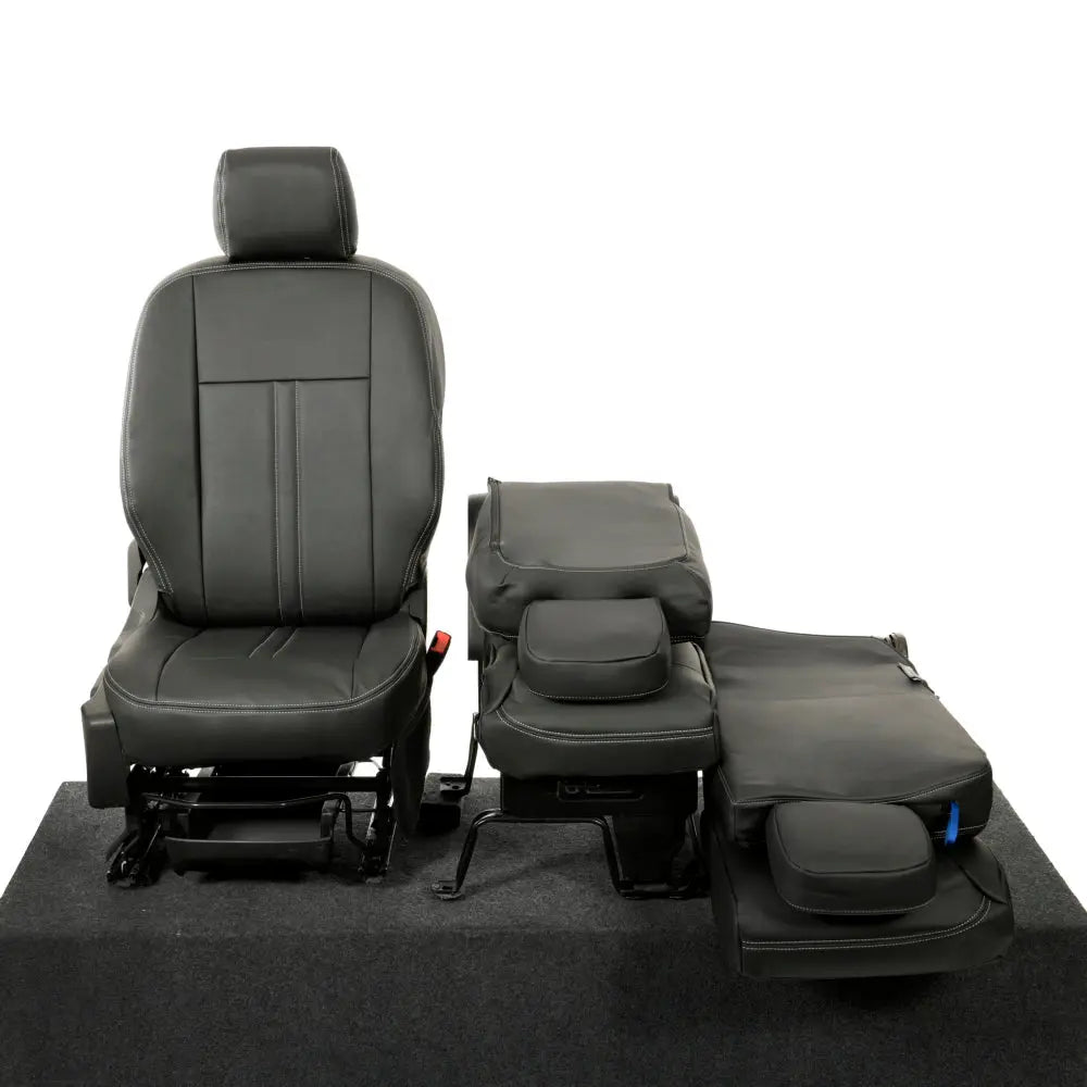 Toyota Proace City Tailored Leatherette Seat Covers (2018 Onwards) - Black - UK Custom Covers