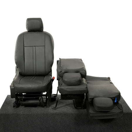 Toyota Proace City Tailored Leatherette Seat Covers (2018 Onwards) - Black - UK Custom Covers