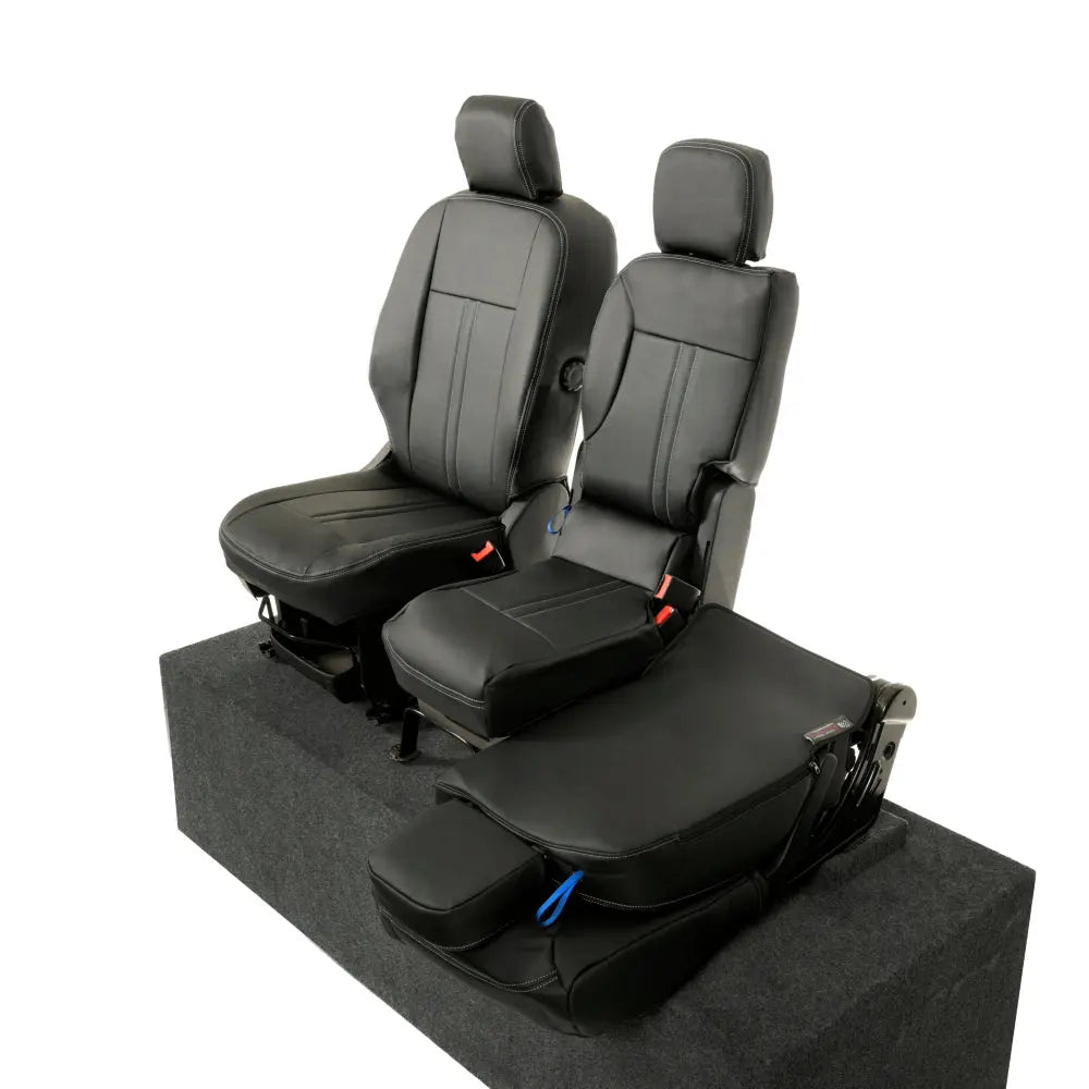 Toyota Proace City Tailored Leatherette Seat Covers (2018 Onwards) - Black - UK Custom Covers